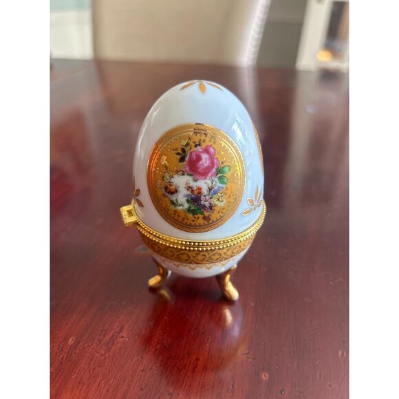 Vintage Ceramic Egg Trinket box by Sheng Kun - Picture 3 of 4